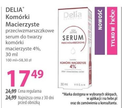 Serum do twarzy DELIA Komfort Macierzyste promocja w Hebe