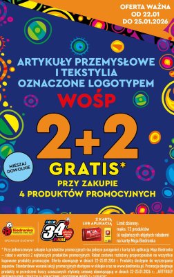 Artykuły przemysłowe i tekstylia oznaczone logotypem WOŚP promocja w Biedronka