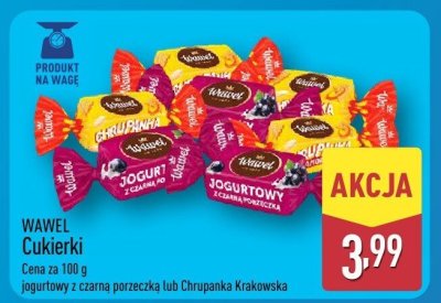 Cukierki jogurtowy z czarną porzeczką  promocja w Aldi