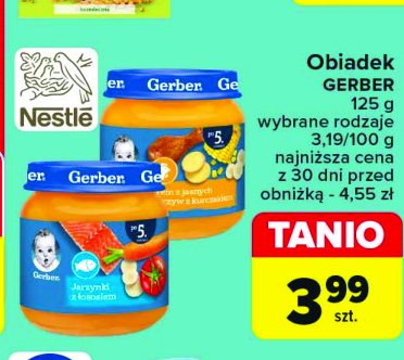 Obiadek jarzynki z łososiem Gerber promocja