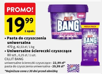 Pasta do czyszczenia uniwersalna Cillit Bang promocja w Intermarche