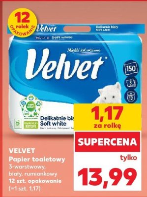 Papier toaletowy 3-warstwowy biały 12 szt. promocja w Kaufland