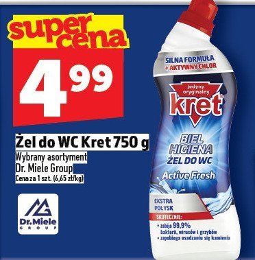 Żel do WC Kret 750 g promocja w TOPAZ