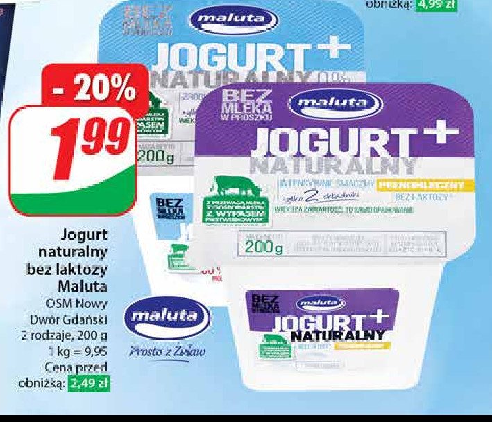 Jogurt naturalny Maluta promocja