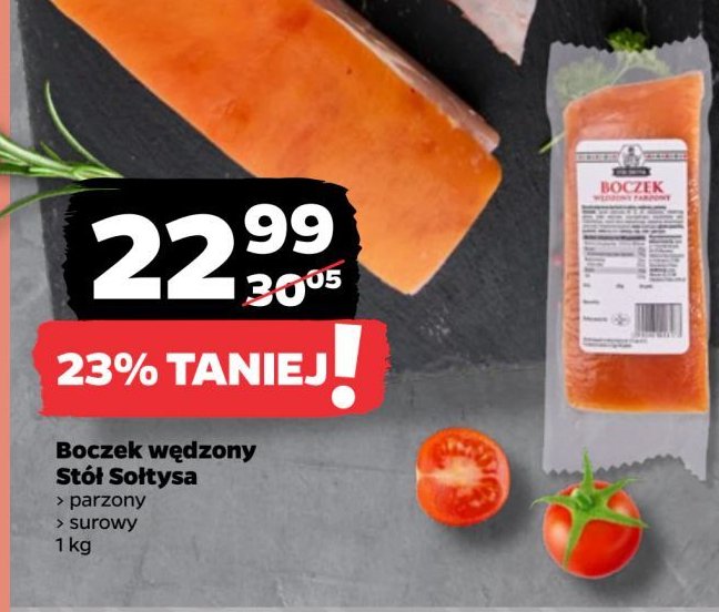 Boczek wędzony parzony Stół sołtysa promocja