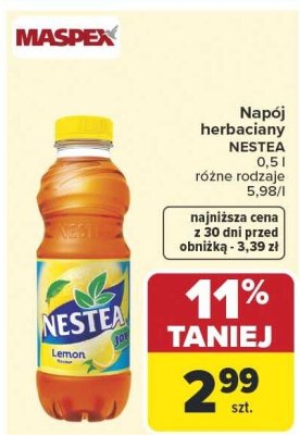 Napój herbaciany NESTEA Lemon 0,5 l różne rodzaje promocja w Carrefour