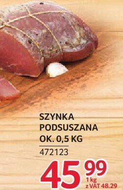 Szynka podsuszana ZMB Białystok ok. 0,5kg promocja w Selgros