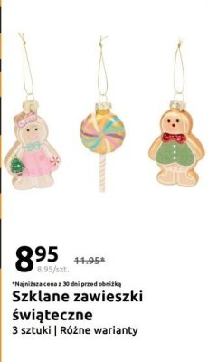 Szklane zawieszki świąteczne różne warianty promocja w Action