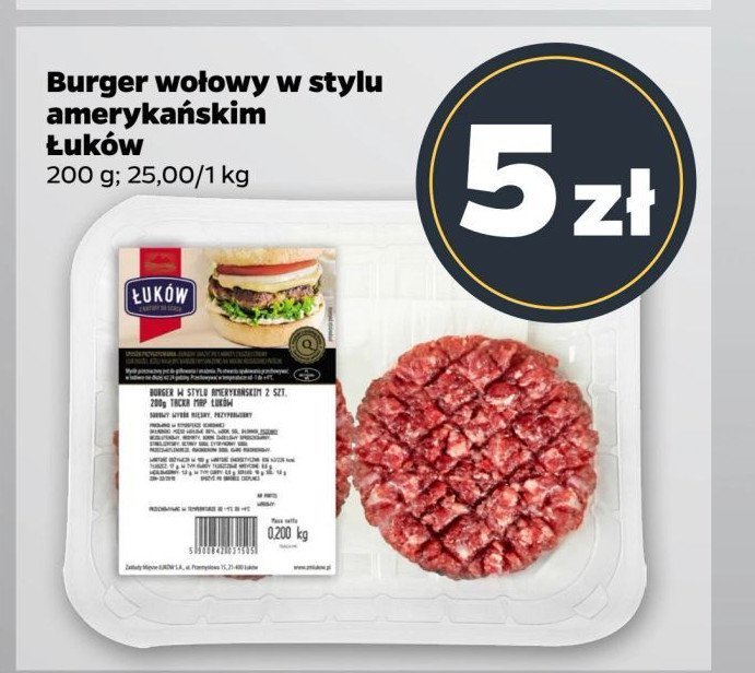 Burgery wołowe w stylu amerykańskim Łuków promocja