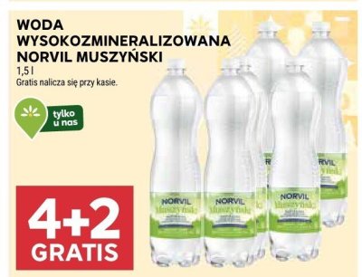 Woda wysokomineralizowana Norvil Muszyński promocja w Stokrotka