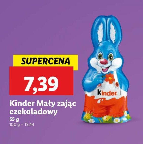 Czekoladowa figurka zajączek Kinder promocja