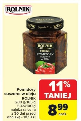 Pomidory suszone w oleju Rolnik promocja w Carrefour