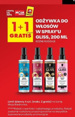 Odżywka do włosów w spray'u różne rodzaje  promocja w Biedronka
