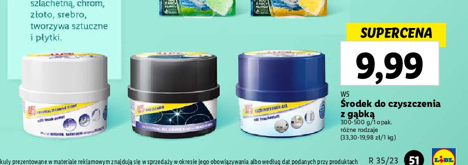 Środek do czyszczenia z gąbką do płyt kuchennych W5 promocja
