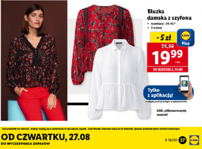Bluzka damska z szyfonem 34-46 promocja