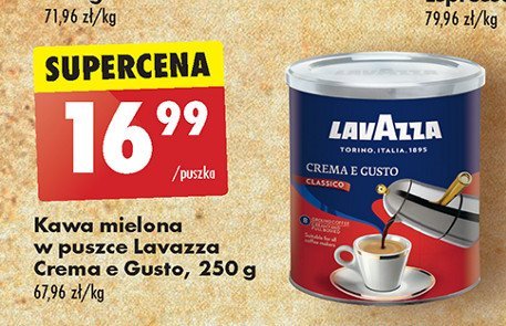 Kawa puszka Lavazza crema & gusto promocja w Biedronka