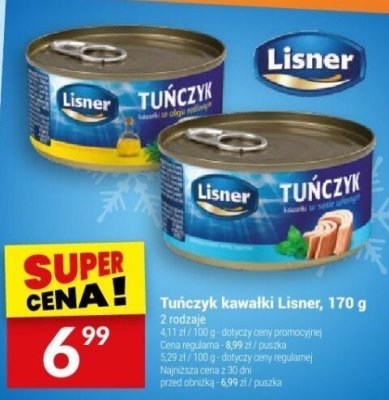Tuńczyk kawałki Lisner, 170 g promocja w Twój Market