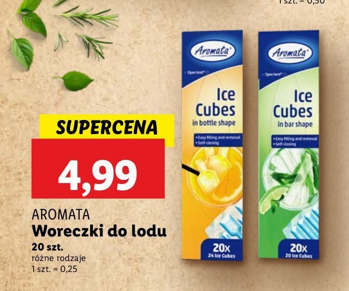 Woreczki do lodu Aromata promocja w Lidl