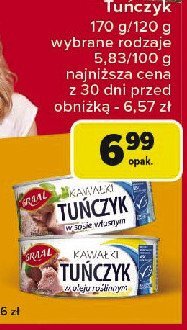 Tu艅czyk kawa艂ki w oleju ro艣linnym Graal promocja