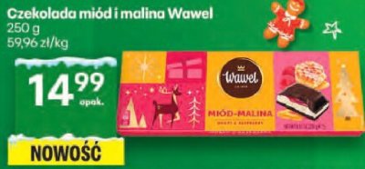 Czekolada miód i malina Wawel promocja w Delikatesy Centrum