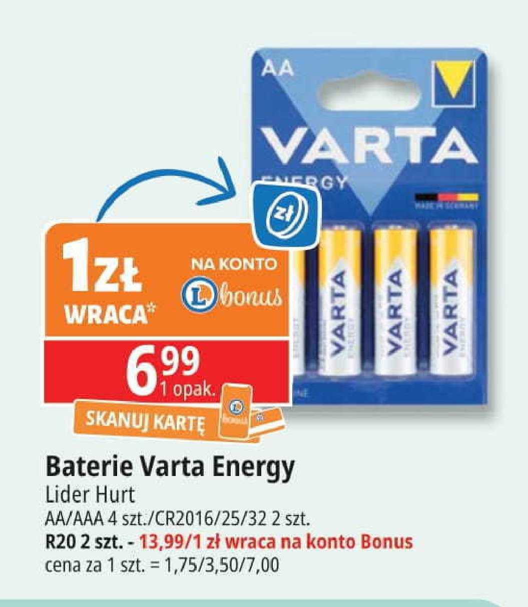 Baterie r 20 Varta promocja