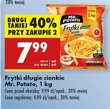 Frytki d艂ugie cienkie Mr. potato promocja