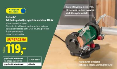Szlifierka podwójna z giętkim wałkiem, 120 W promocja w Lidl