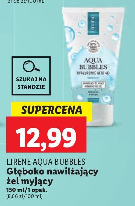 Żel myjący do twarzy Lirene aqua bubbles promocja