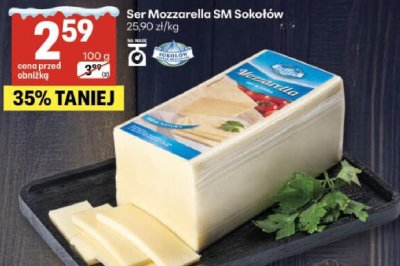 Ser Mozzarella SM Sokołów promocja w Delikatesy Centrum