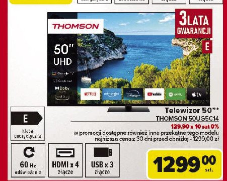 Telewizor 50'' 50ug5c14 Thomson promocja w Carrefour Market