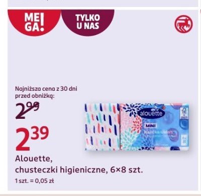 Chusteczki higieniczne promocja w Rossmann