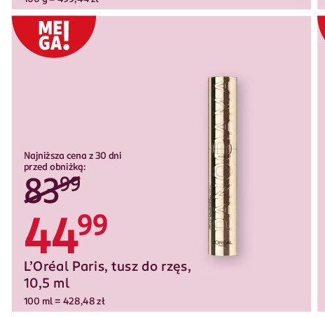 Tusz do rzęs volume L'oreal panorama promocja w Rossmann