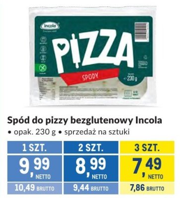 Spód do pizzy bezglutenowy Incola promocja w Makro