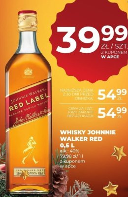 Whisky Johnnie Walker Red Label promocja w Duży Ben