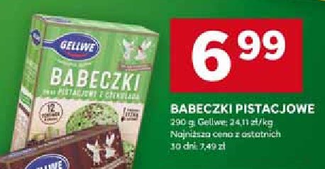 Babeczki pistacjowe z czekoladą Gellwe promocja w Stokrotka