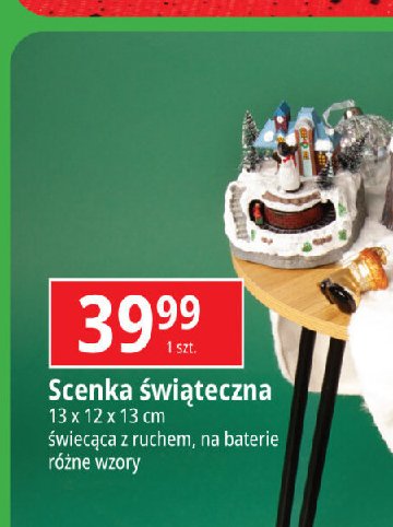 Scenka świąteczna 13 x 12 x 13 cm promocja w Leclerc