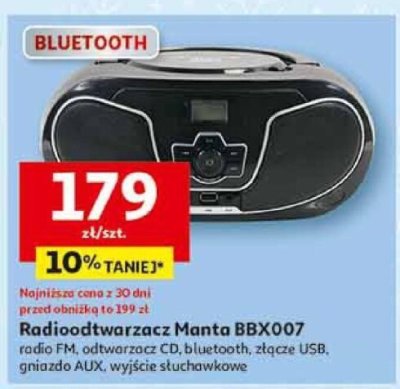 Radioodtwarzacz Manta BBX007 promocja w Auchan