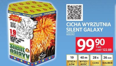 Fajerwerki Silent Galaxy Cicha wyrzutnia promocja w Selgros