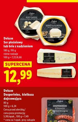 Kiełbasa Deluxe Desperinios dojrzewająca promocja w Lidl