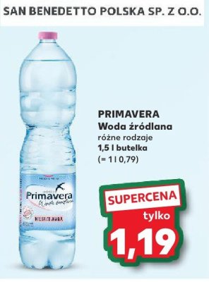 Woda źródlana różne rodzaje promocja w Kaufland