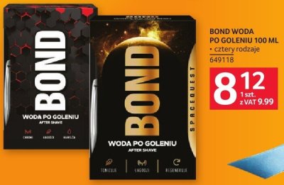Woda po goleniu Bond 100 ml, cztery rodzaje promocja w Selgros
