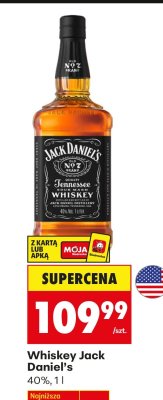 Whisky Jack Daniel's 40%, 1l promocja w Biedronka