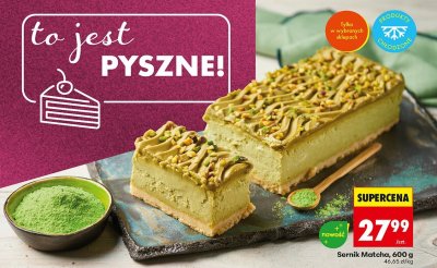 Sernik Matcha 600g  promocja w Biedronka