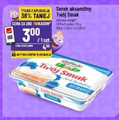 Serek aksamitny Twój Smak różne rodzaje promocja w POLOmarket