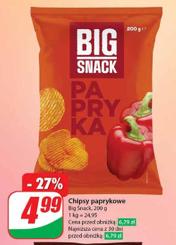 Chipsy paprykowe Big snack promocja