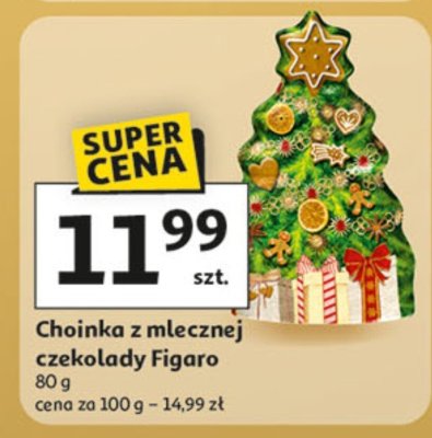 Choinka z mlecznej czekolady Figaro promocja w Auchan