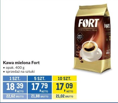 Kawa mielona Fort promocja w Makro