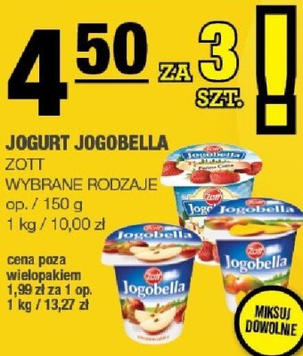 Jogurt Jogobella wybrane rodzaje promocja w SPAR