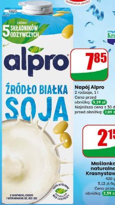 Napój sojowy Alpro promocja w Dino
