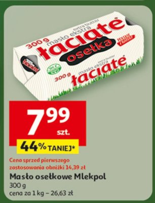 Masło osełkowe Mlekpol promocja w Auchan